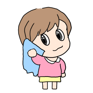 ふわふわした質感の吸水マットを実感している女性。やわらかさに満足そうな優しい表情。